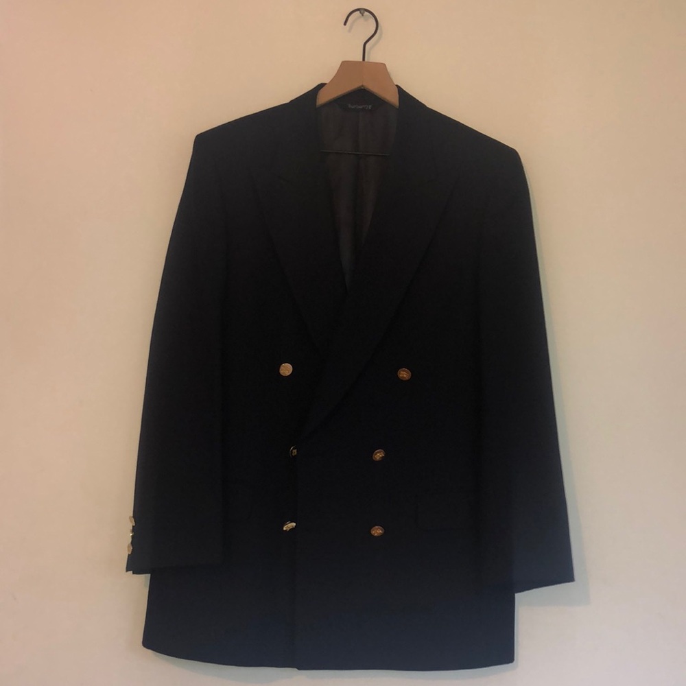 Burberry vintage jacket blazer no size marked approximately XL see measurements